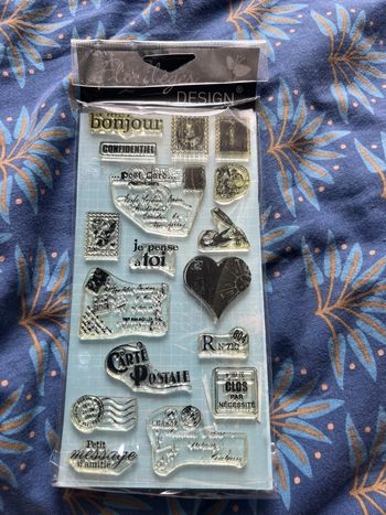 Tampon scrapbooking florilège neuf