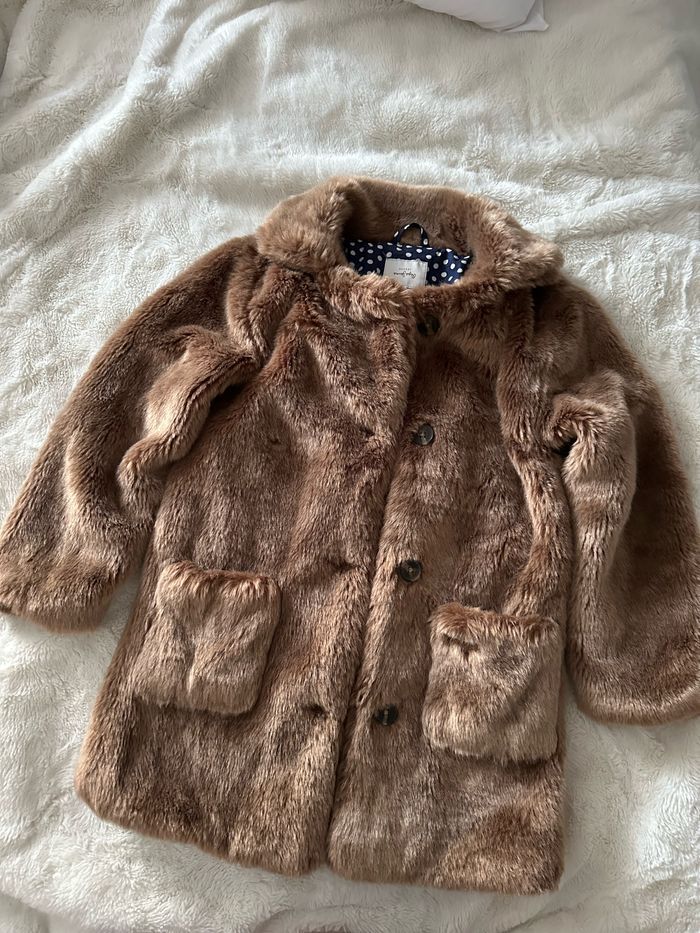 Manteau camel doux pépé jeans taille 10 ans très bon état