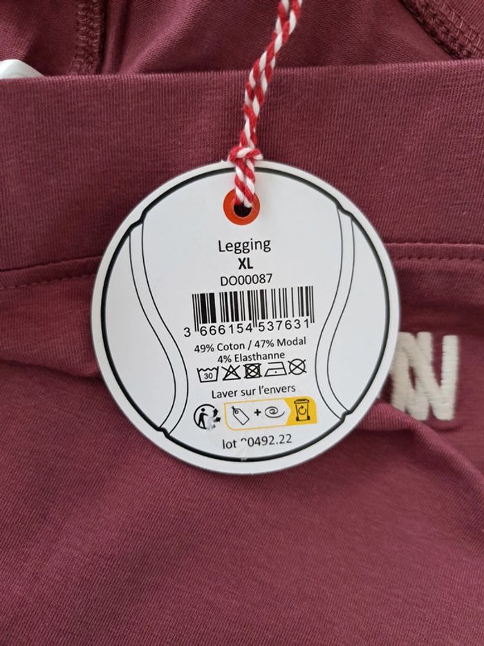 Legging bordeaux Dorotennis XL - photo numéro 6