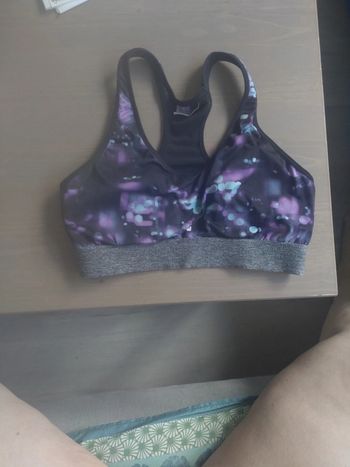 Brassière sport violette 85C Domyos