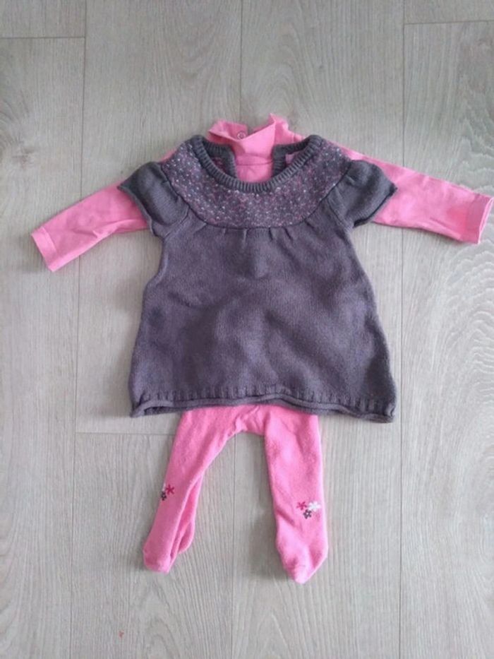 Ensemble 3 pièces fille Gémo 3 mois