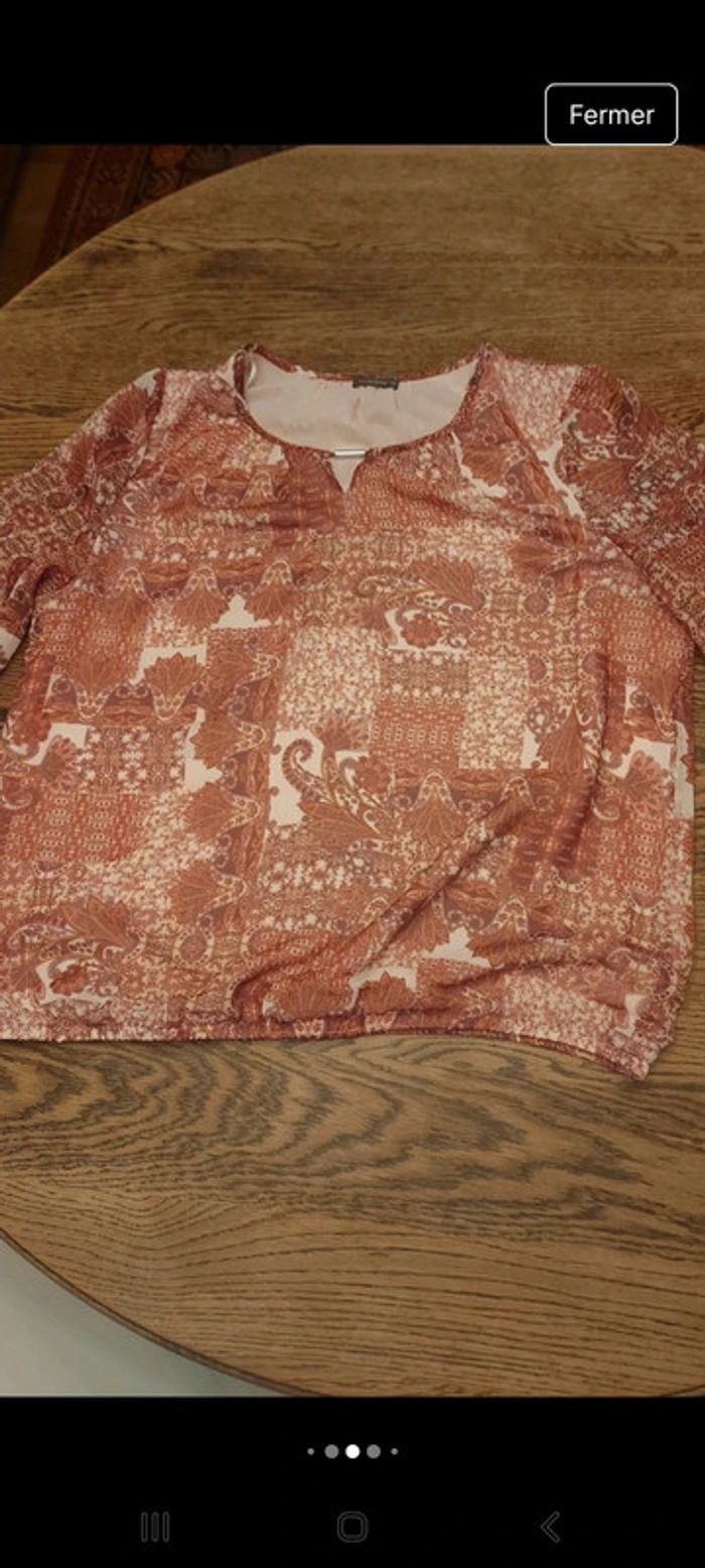 Jolie Blouse doublé Claude Arielle taille 48 - photo numéro 12
