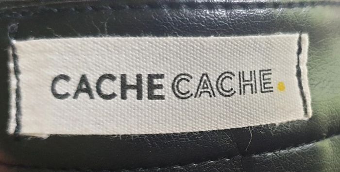 🩷 Jupe droite enduit denim noir Taille 38 M neuve Cache Cache #emyfleury_38femme - photo numéro 3