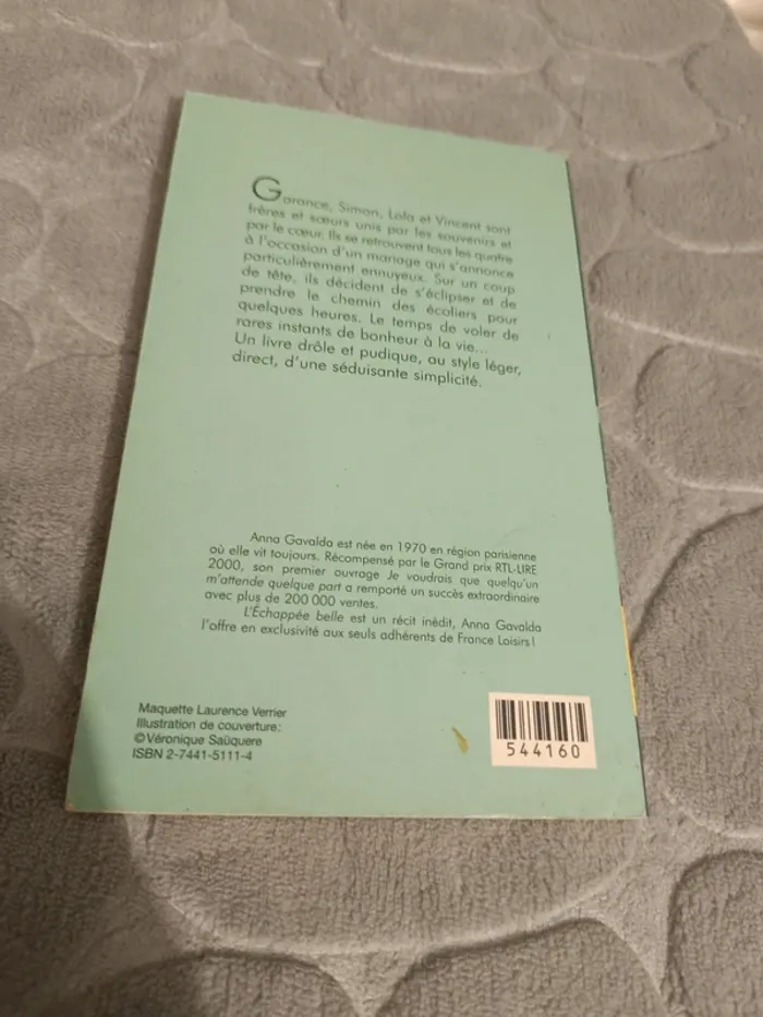 Livre Anna gavalda l'échappée belle - photo numéro 2