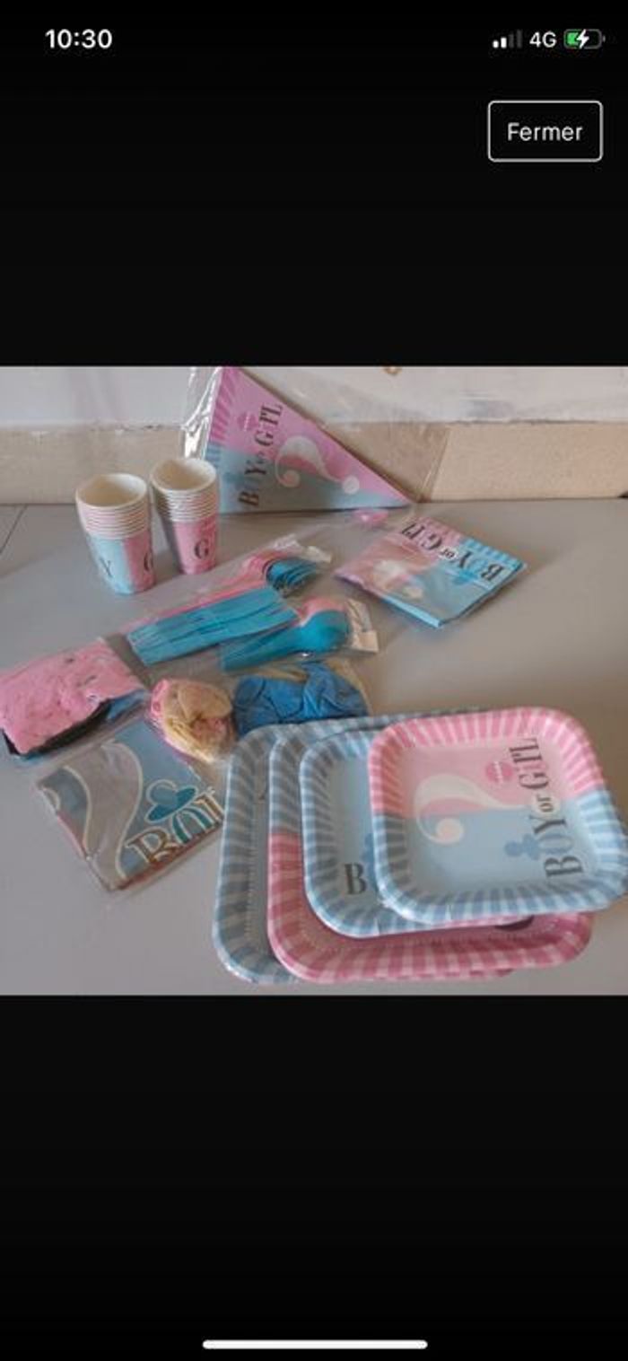 4 kit de baby shower neuf Confetti Beebs