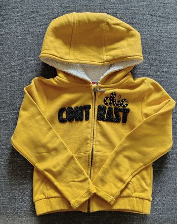 Veste fille jaune moutarde