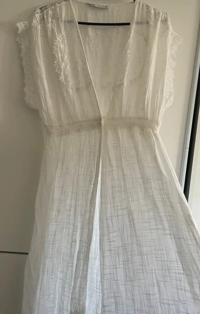 Robe kimono de plage échancré Zara taille XS - photo numéro 3