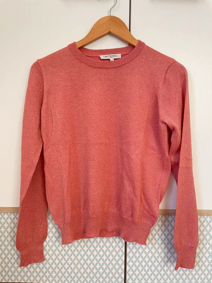 Pull brillant rose Les Petites M