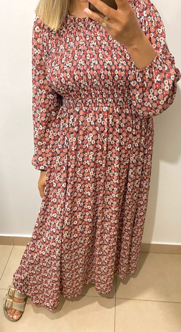 🌸 Robe longue fleurie bohème – Made in Italy Taille M/L - photo numéro 2