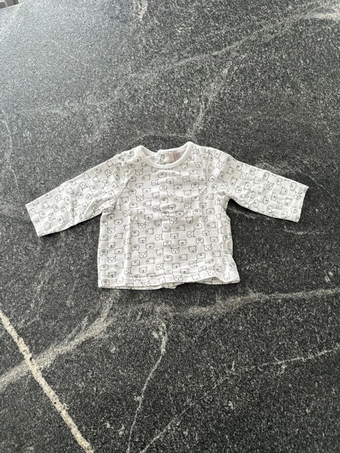 Lot de 7 tshirts manches longues bébé garçon 1 mois très bon état - photo numéro 2