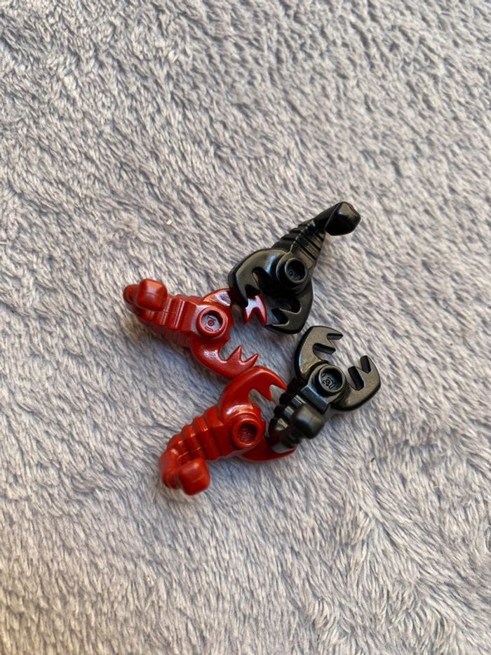 Lot de 4 scorpions lego noir et dark red - photo numéro 10