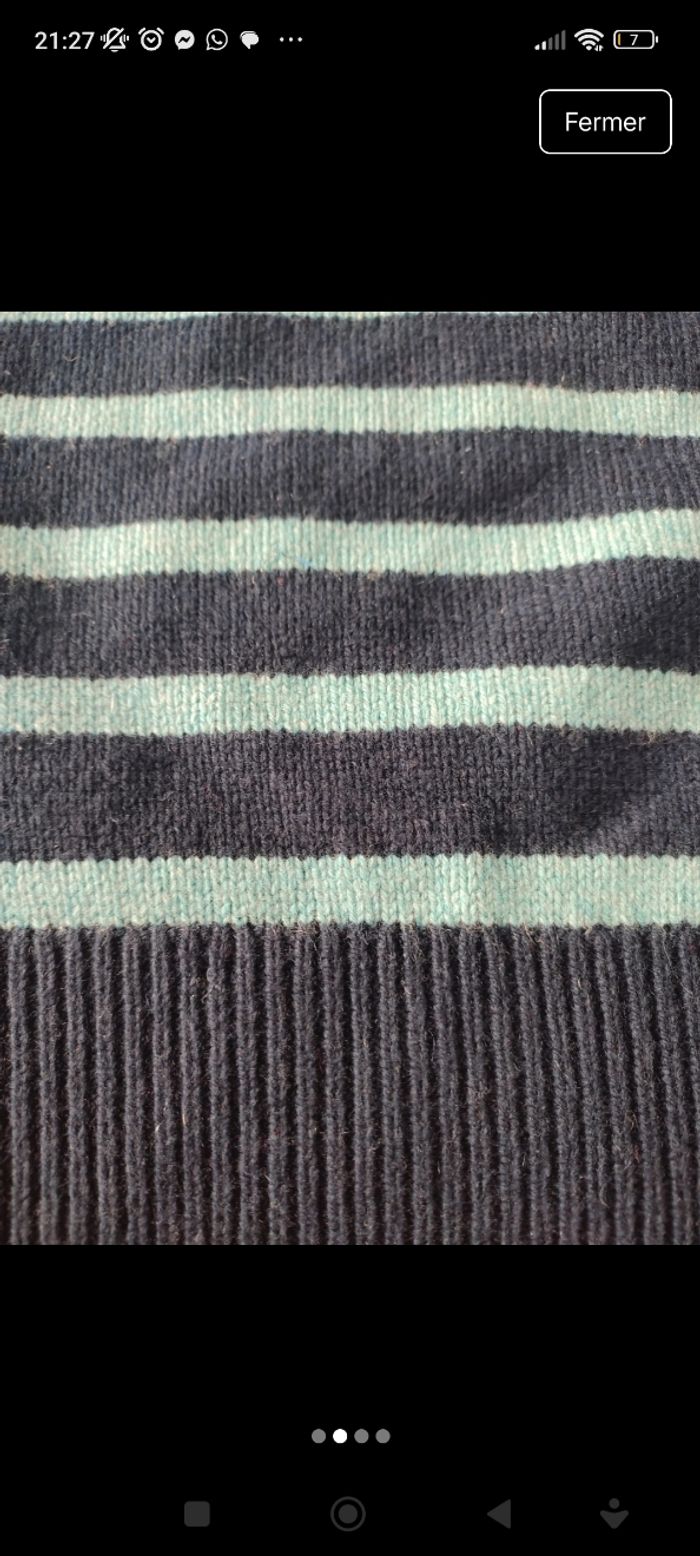 Pull marinière petit bateau laine - photo numéro 2