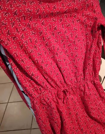 Robe fille rouge à motifs