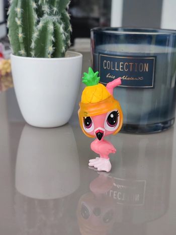 Littlest Pet Shop pink flamingo thirsty pets : cooler crew #4-174