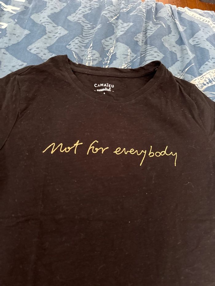 T shirt noir camaïeu taille S - photo numéro 2