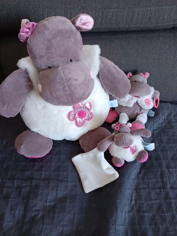 Lot peluches Baby Nat Hippopotame