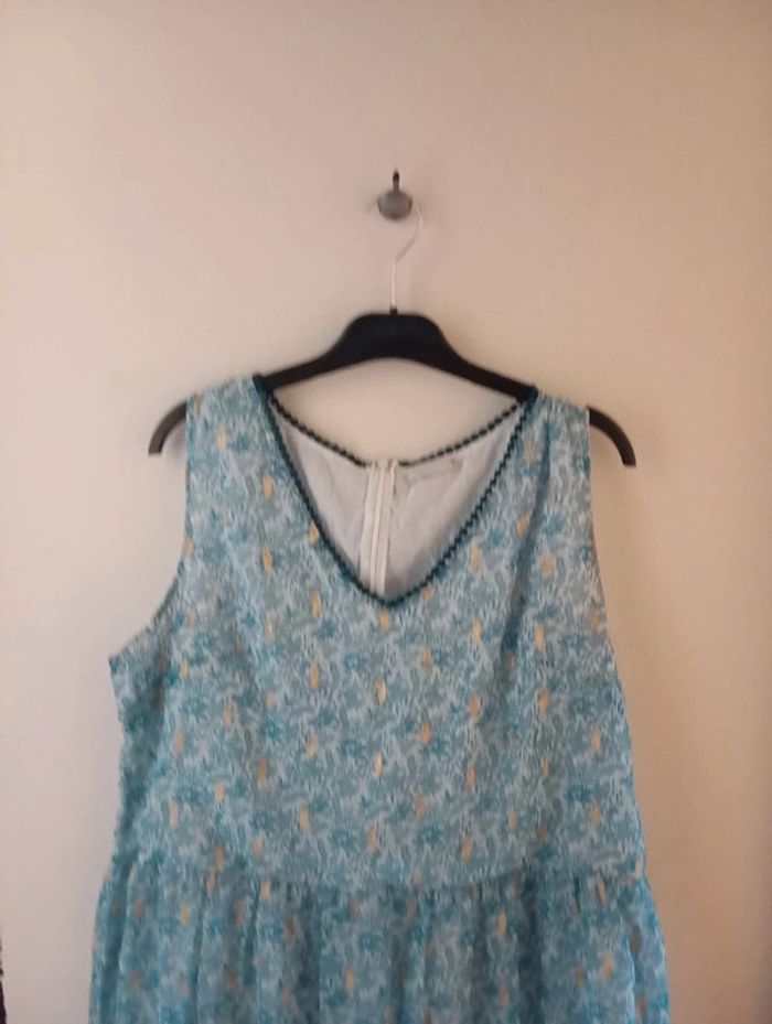 Petite robe d'été bleue, taille XXXL/46. - photo numéro 3