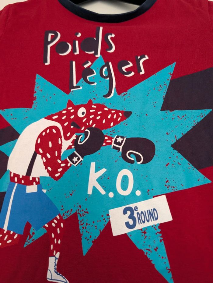 T-shirt 5 ans motir boxe du pareil au même - photo numéro 2