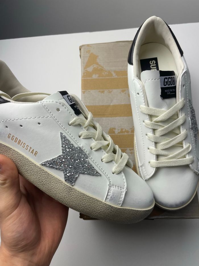 Golden goose blanche étoile argenté pailletée - photo numéro 2