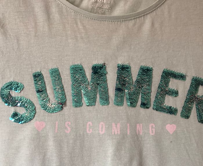 Tee-shirt avec sequins fille 10 ans - photo numéro 2