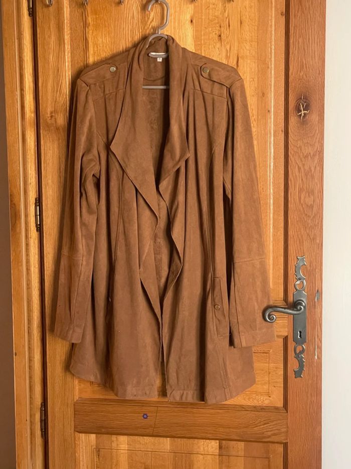 Veste en daim camel