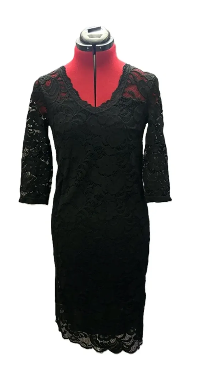 Sublime robe en dentelle noire Mamalicious S/36 - photo numéro 2