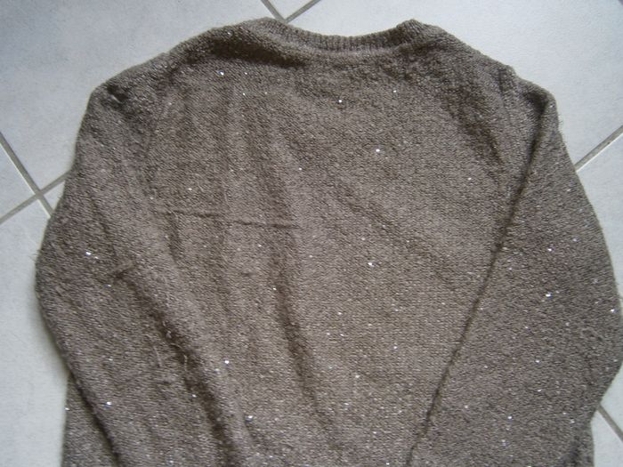 Pull ML marron brillant CAMAIEU Taille M - photo numéro 9
