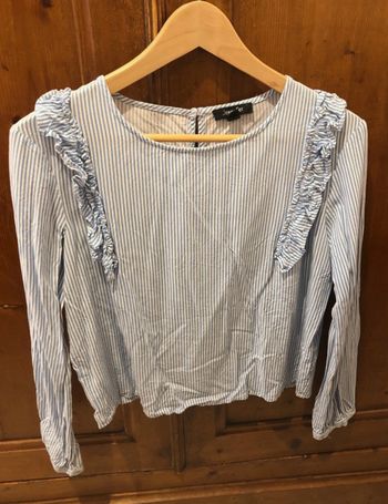 Chemisier blouse rayé bleu Jennyfer