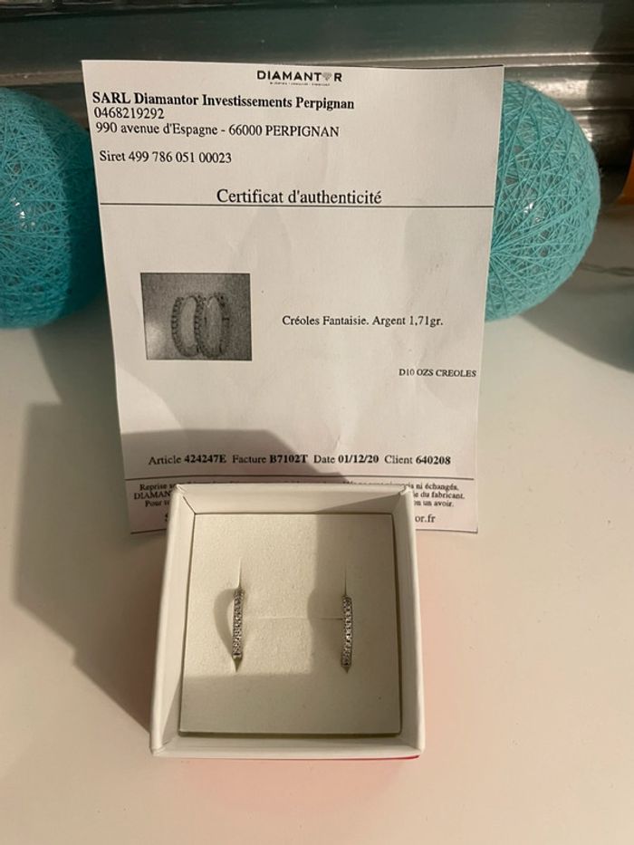 Créole argent neuves Diamantor