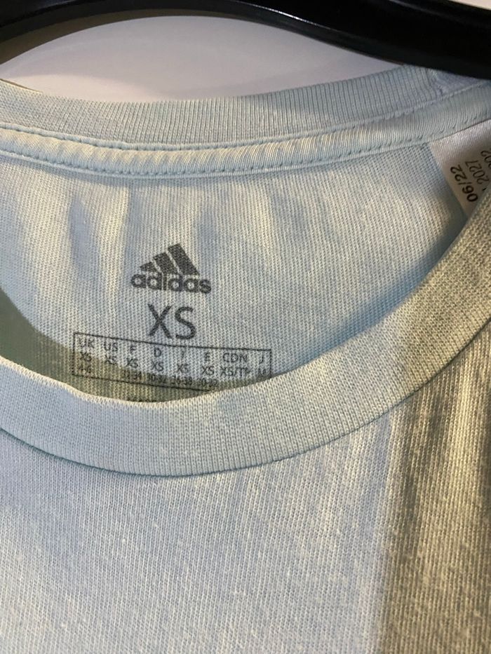 Teeshirt Adidas bleu turquoise taille Xs - photo numéro 6