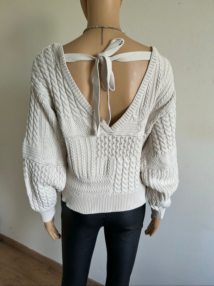 Pull beige à manches longues NA-KD taille S TBE - photo numéro 5