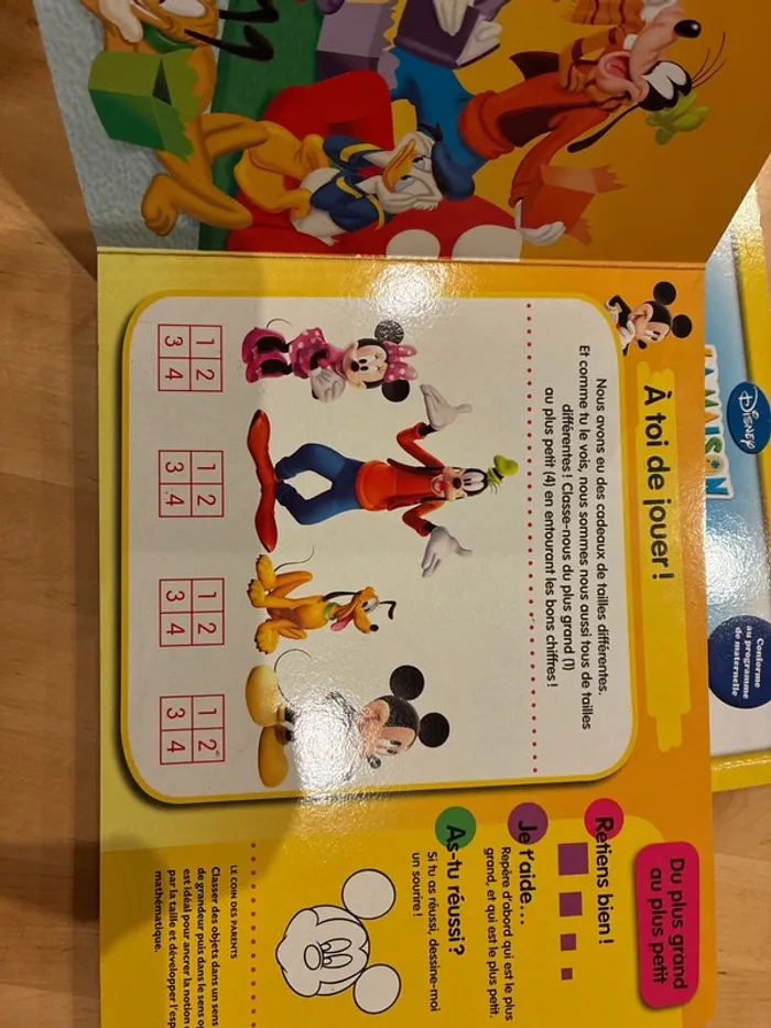 Lot de 2 livres ardoises Disney maternelle la maison de Mickey - photo numéro 5