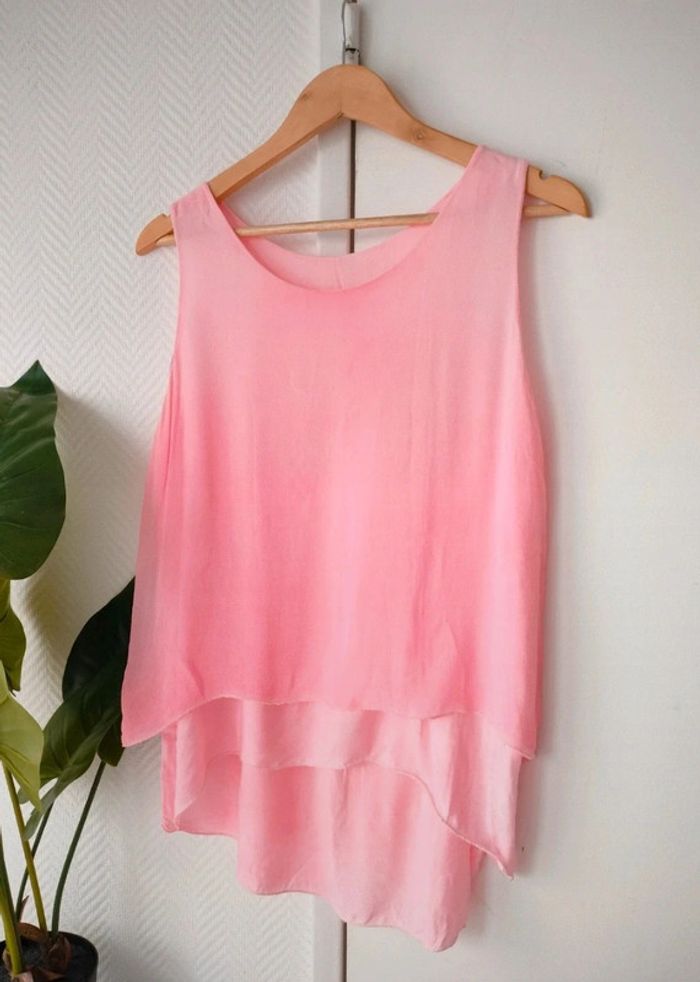 Tunique fluide rose Made In Italy