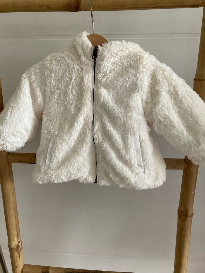 Manteau réversible bébé fille 6 mois - photo numéro 2