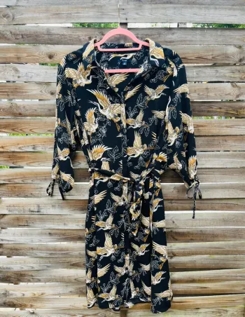 Robe noir à motifs - Taille 48