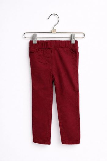 Pantalon fille bordeaux taille élastique – 2/3 ans – Tex – TBE