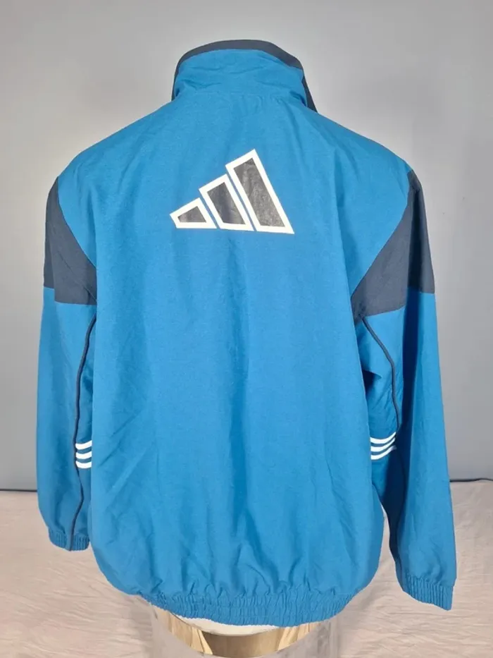 Veste Adidas Vintage Bleu & Noir – Années 2000 – Taille L - imprimé (595) - photo numéro 10