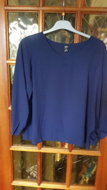 Blouse femme bleu marine