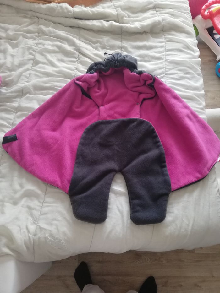 Couverture enveloppante polaire bébé fille pour poussette, cosy, ladeau - photo numéro 2