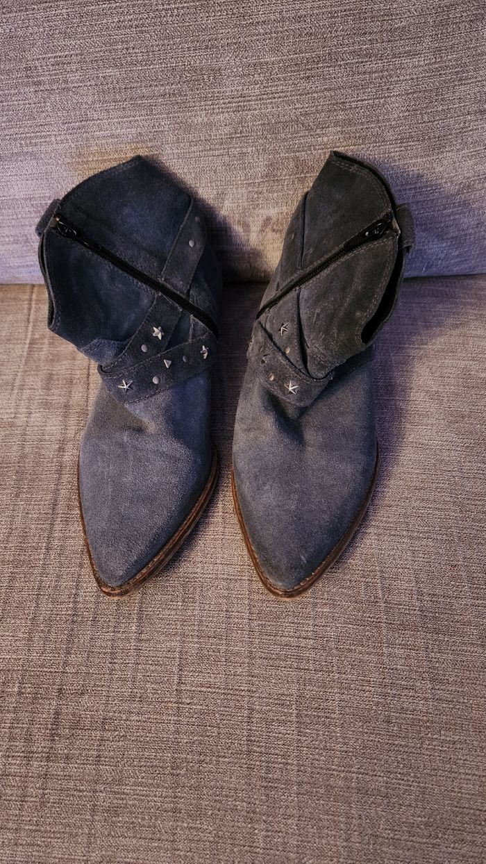 Bottines bleues