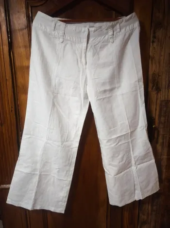 Pantalon lin blanc