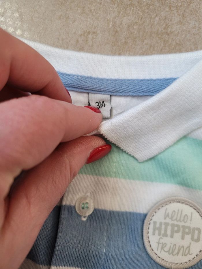 T-shirt polo 3 mois neuf - photo numéro 3