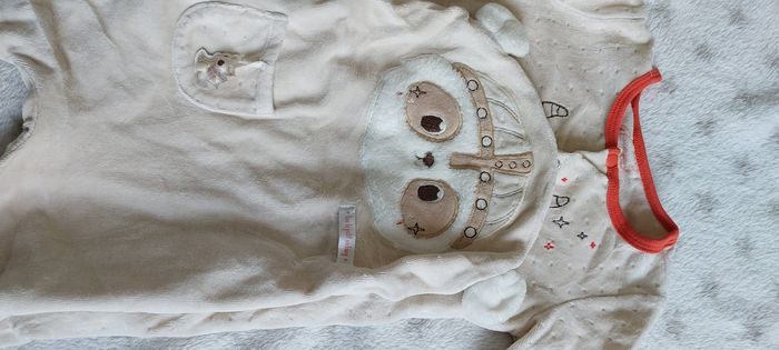 Pyjama grenouillère velours beige - photo numéro 4