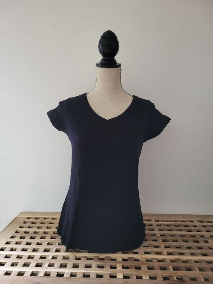T-shirt col V Noir