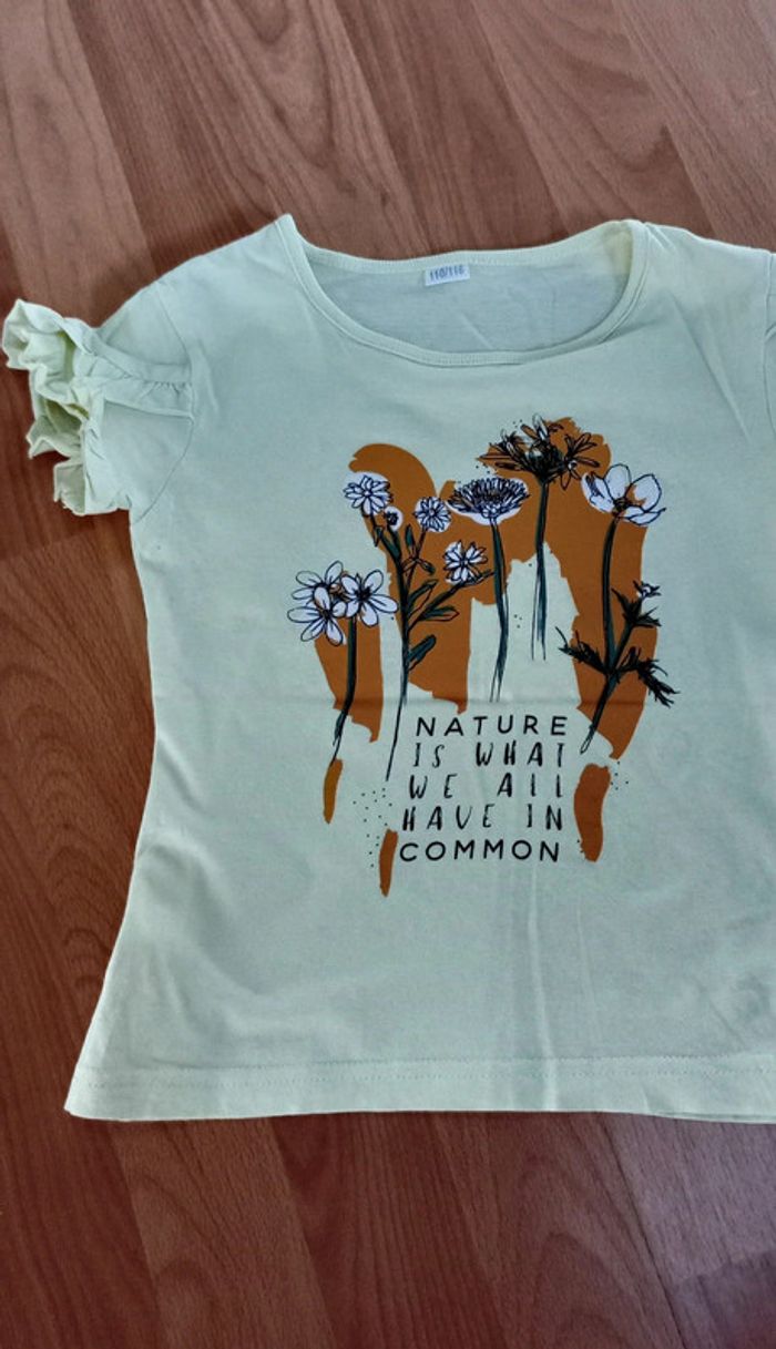 T-shirt 110-116 cm jaune Zeeman