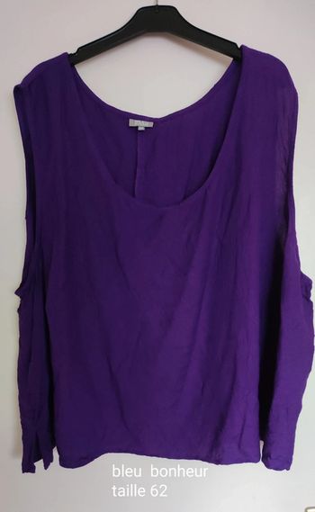 Débardeur court neuf bleu bonheur 10XL