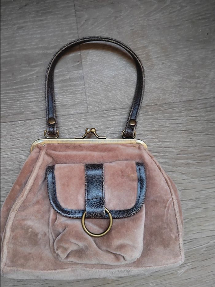 sac en velours vintage