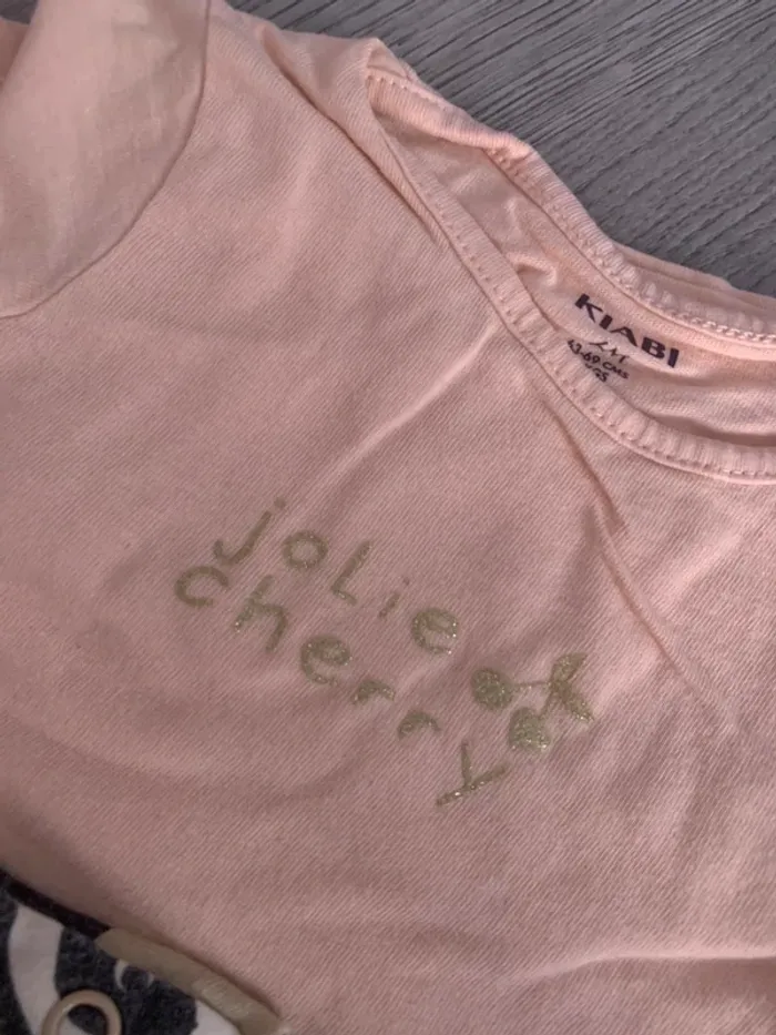 Lot de 4 t-shirts manches longues fille 6 mois - photo numéro 5