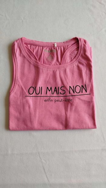 débardeur rose imprimé 8ans