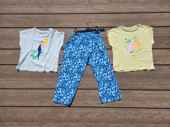 Lot pantalon été + 2 t-shirts Gemo 8 ans